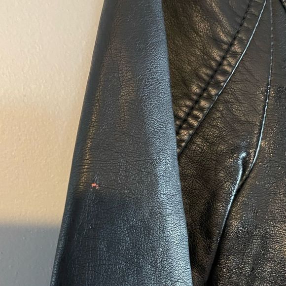 Bridal Wedding Bespoke Custom Painted Faux Leather Jacket || SZ S - Picture 9 of 13